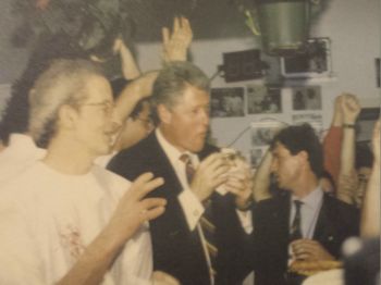 Ernesto Cacialli con Clinton