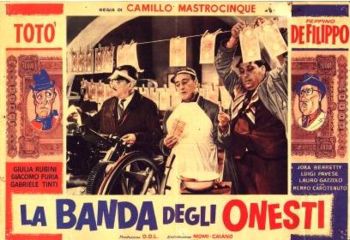 Una delle locandine del film La banda degli onesti