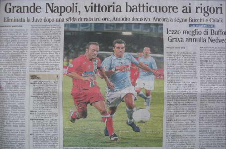 Immagine del quotidiano Il Mattino con il commento alla partita
